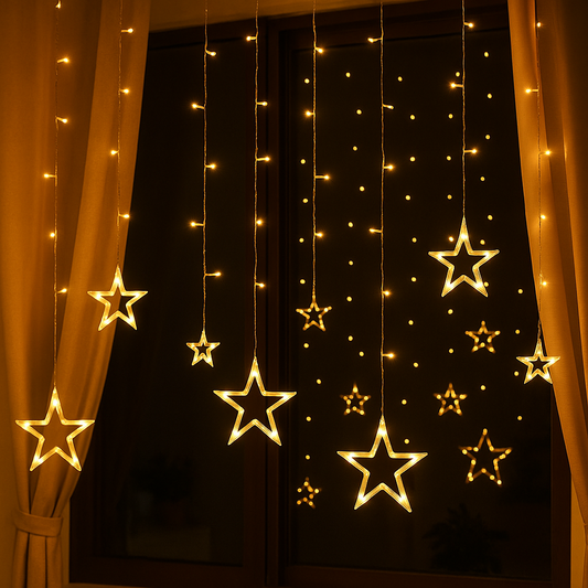 Premium Star LED Lights ✨ – Diwali & Festive Décor | Plug & Play, Warm Golden Glow, Easy to Install